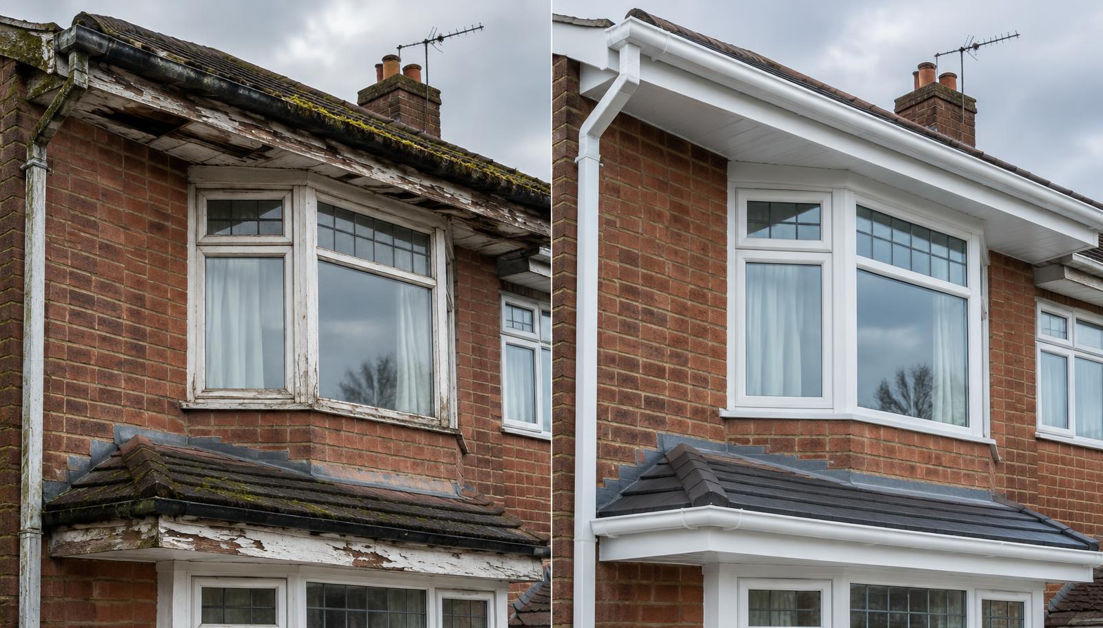 Before and after: Rotten fascias & guttering