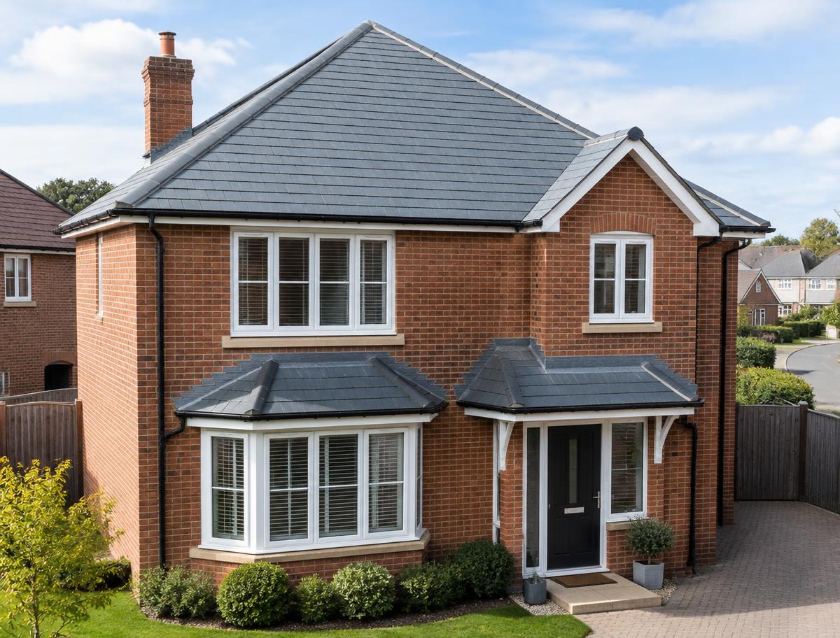 Brand-new natural slate roof